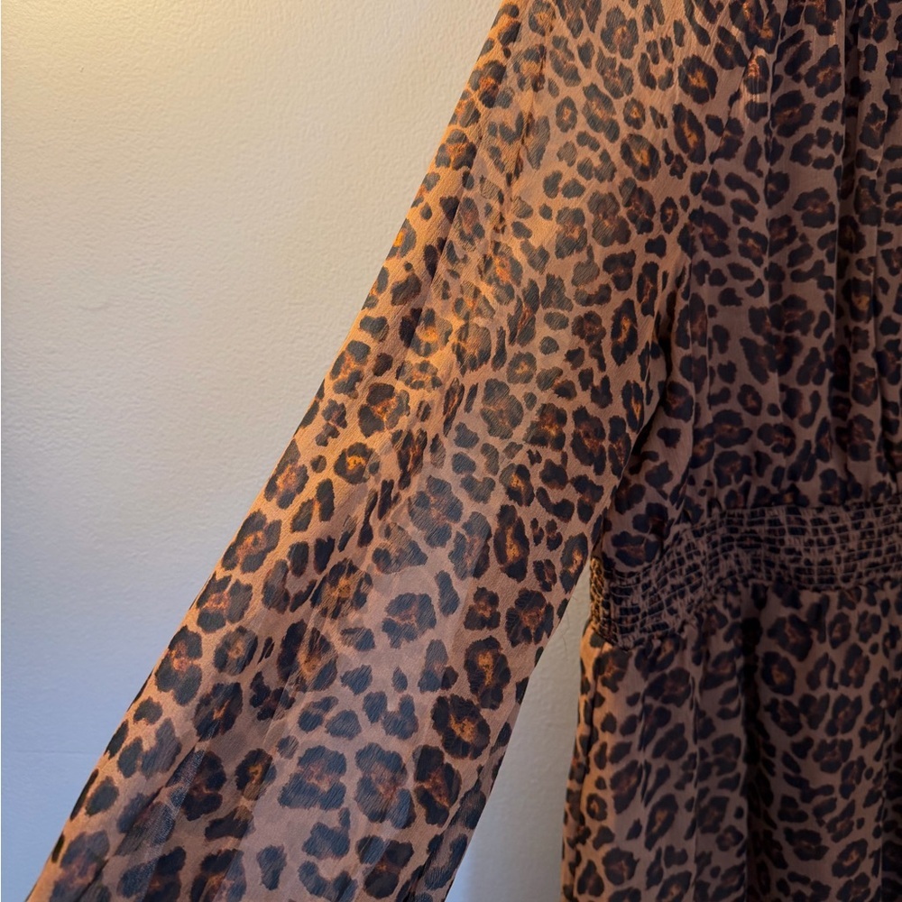 Old Navy Leopard Print Dress Size L - Picture 2 of 6